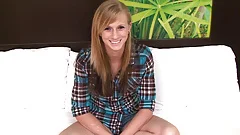 Hot Blonde With Piercings and Shaved Pussy Gets Creampie